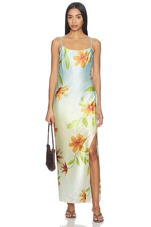 Lily Floral Satin Dress MILLY