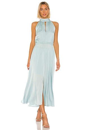 MILLY Stretch Silk Ari Dress in Sea Green | REVOLVE