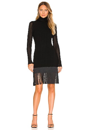 MILLY Fringe Dress in Black | REVOLVE