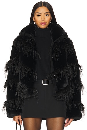 Avah Faux Fur Jacket MILLY