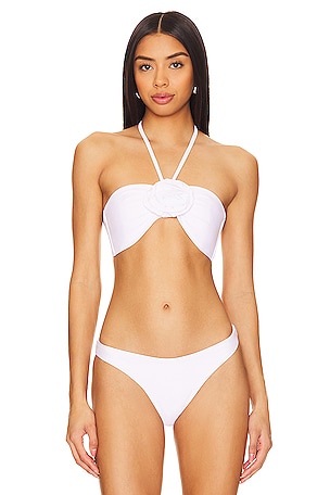 Cabana Rosette Halter Bikini Top MILLY
