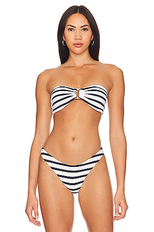 Cabana Nautical Stripe Bikini Top MILLY