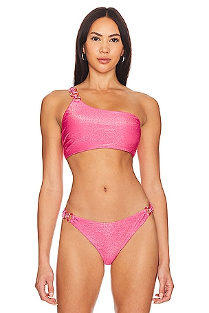 Cabana One Shoulder O-Ring Bikini TopMILLY$175