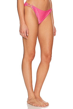 MILLY Cabana O-Ring Bikini Bottom in Pink