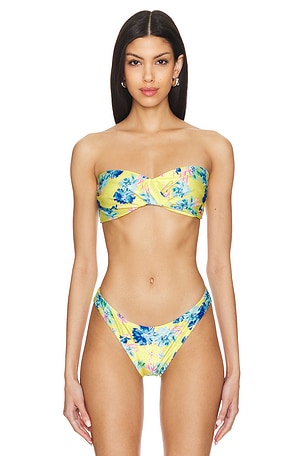 Cabana Floating Cosmos Twist Bandeau Top MILLY