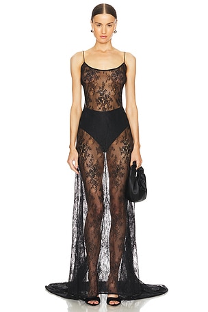 Womens Shenise Lace Dress With Train Michael Lo Sordo