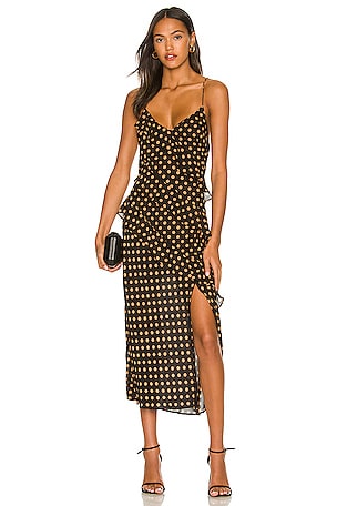 brown reception dress Moon long slip dress MARINE SERRE Marrone main image 0