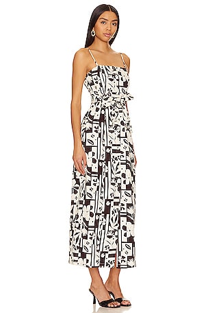 MINKPINK Joan Midi Dress in Brown