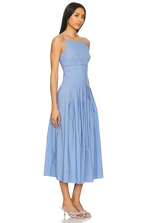 MINKPINK Avalon Square Neck Midi Dress in Blue