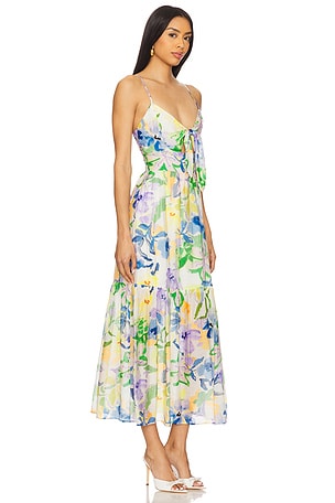 MINKPINK Fable Tie Midi Dress in Yellow,Lavender