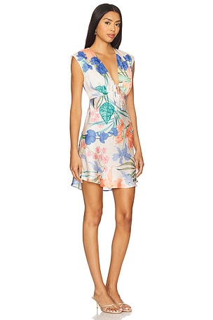 MINKPINK Ravina Mini Dress in Beige. Size XS. Also