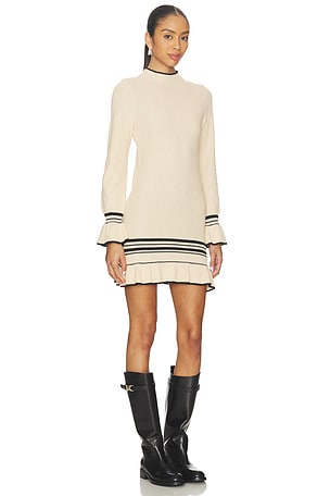MINKPINK Mountain Knit Mini Dress in Cream