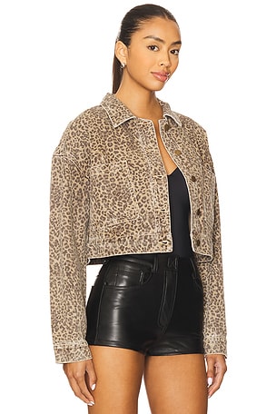 MINKPINK Anouk Crop Jacket in Brown