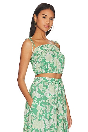 MINKPINK Felicia Crop Cami in Green