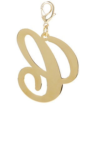 Maison Irem Initial Bag Charm in Metallic Gold