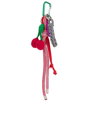 Maison Irem Cherry Bag Charm in Red,Green