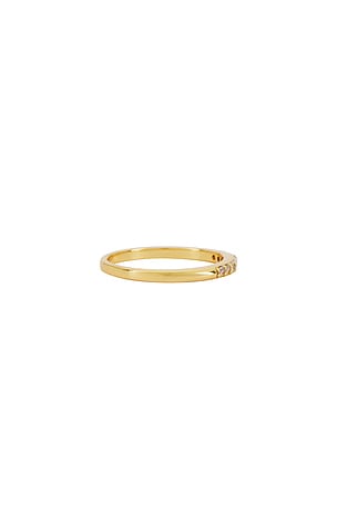 MIRANDA FRYE Eve Ring in Metallic Gold. Size 7. Also