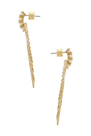 MIRANDA FRYE Jasmine Earring in Metallic Gold