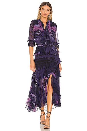 purple misa dress Misa Los Angeles Women's Nova One-Shoulder Sequin Minidress - Fuschia Ikat Sequin