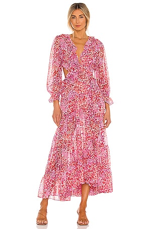 chinese dress ladies Amelia Cream Floral Maxi Dress – Morning Essence Boutique main image 0