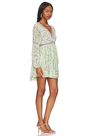 MISA Los Angeles Sia Mini Dress in Mint