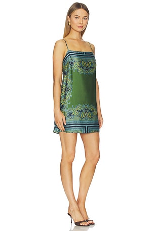 MISA Los Angeles Maxine Dress in Green,Blue
