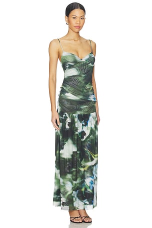 MISA Los Angeles Tala Dress in Green. Size XXS. Also