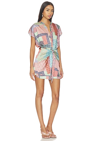 MISA Los Angeles Mika Mini Dress in Mauve, Blue