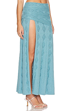 MISA Los Angeles Nadim Skirt in Blue