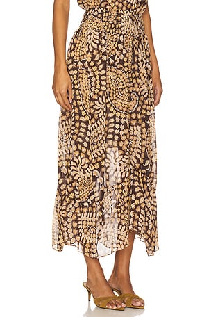 MISA Los Angeles Agyness Skirt in Brown