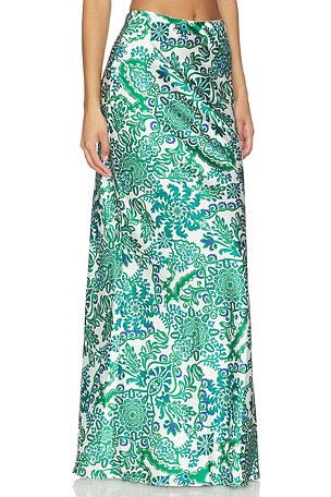 MISA Los Angeles Sierra Skirt in White,Green