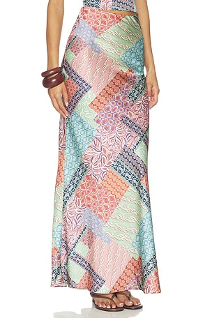 MISA Los Angeles Sienna Skirt in Mauve, Blue. Size XXS. Also