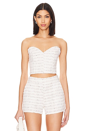 Penny Strapless Top In White