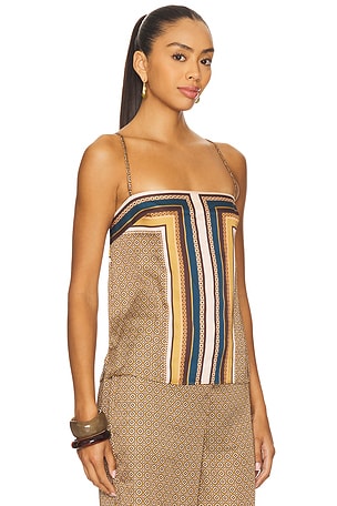 MISA Los Angeles Elva Top in Brown