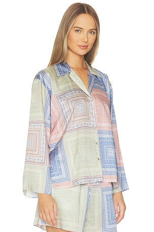 MISA Los Angeles Isme Top in Blue,Blush