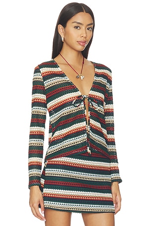 MISA Los Angeles Kari Long Sleeve Top in Black