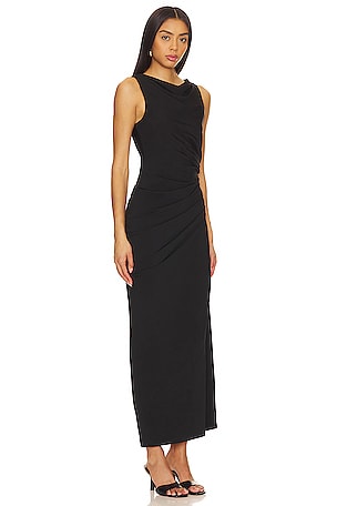 MISHA Dalilah Midi Dress in Black