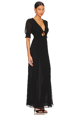 MISHA Danica Maxi Dress in Black