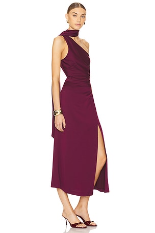 MISHA x REVOLVE X Revolve Estra Midi Dress in Wine