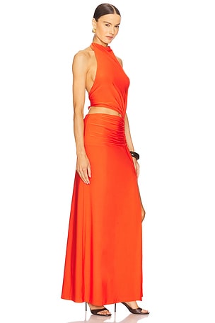 MISHA The Kendall Jersey Dress in Orange