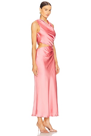 MISHA Amadeus Midi Dress in Coral
