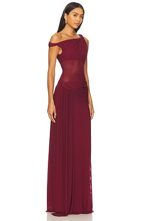 MISHA The Sisal Dress in Burgundy