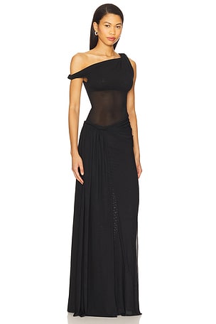 MISHA Sisal Maxi Dress in Black