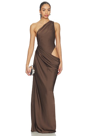 The Isadora Satin Maxi Dress MISHA