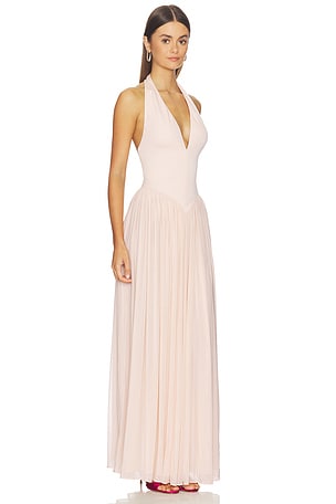 MISHA The Ophelia Jersey Maxi Dress in Rose