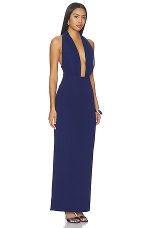 MISHA The Capezza Silk Dress in Blue
