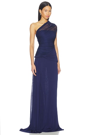 MISHA The Interwoven Dress in Navy. Size XXS. Also