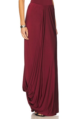 MISHA The Waterfall Jersey Skirt in Red. Size XXS. Also