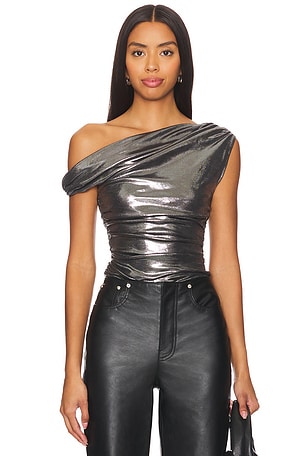 Paison Metallic Jersey Top MISHA