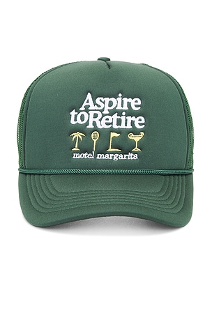 Aspire To Retire Trucker Hat Motel Margarita